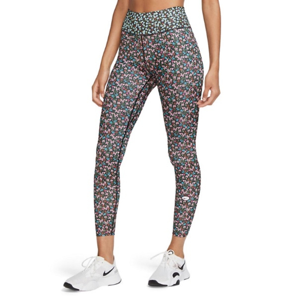 RARE! Nike One Floral Ankle Sporty Athletic Yoga Legging XS NWT Running Spandex